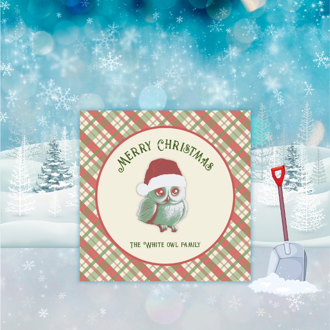 Convite Xadrez de Natal Atemporal (Timeless Christmas Plaid Invitation)