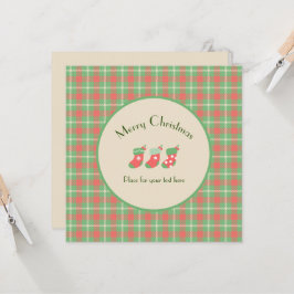 Convite Xadrez de Natal com base verde