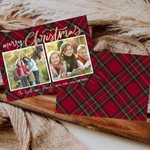 Convite Xadrez de Natal Duo Tartan