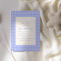 Xadrez de Vintage Perwinkle Gingham Chá de fraldas