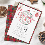 Convite Xadrez do Partido de Natal Elegante Stewart Tartan<br><div class="desc">Convite de festas de Férias de Natal que você pode personalizar facilmente para sua família de Feriados e amigos se juntam. Redefina facilmente este convite para outros eventos de feriado clicando no botão "Personalizar isso" aninhado no link "Personalizar". Para obter assistência adicional, clique no botão "bolha de fala" no topo...</div>