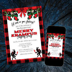 Convite Xadrez Moderno de Buffalo Festa Alegre do Krampus 