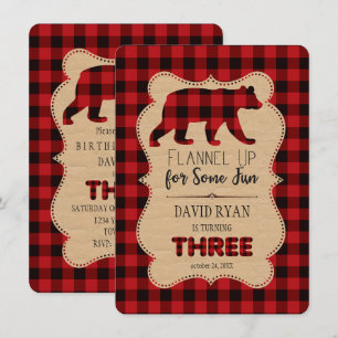 Convite Xadrez Red Buffalo - Três dias Personalizados