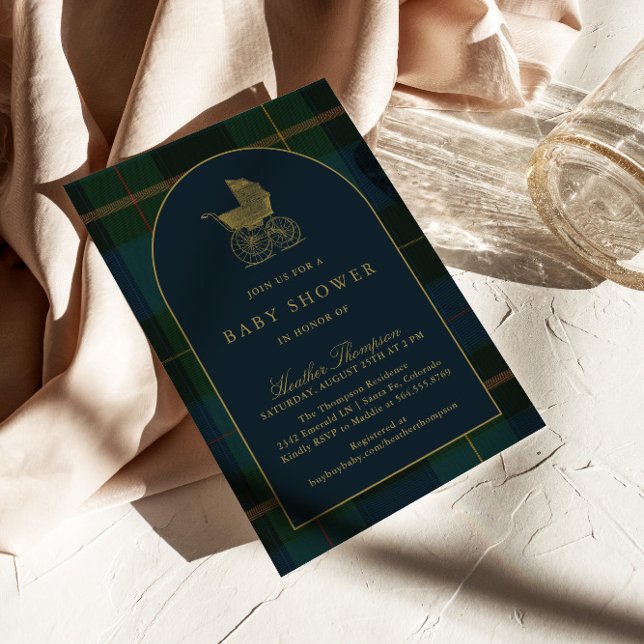 Convite Xadrez Verde Clássico Polo Escuro (Criador carregado)