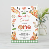 Xadrez Verde Moderna Pizza Fatia De primeiro anive