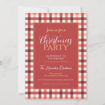 Xadrez Vermelho de Inverno em Quadros Gingham
