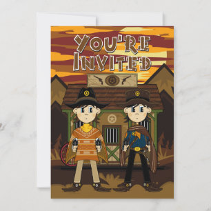 Convite Xerifes de caubói convidam