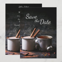 Convite Xícara Rústica de Chá e Chocolate Quente Salve a D