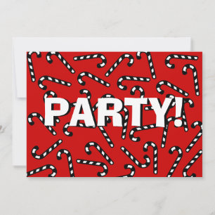 Convite Xmas Candy Canes