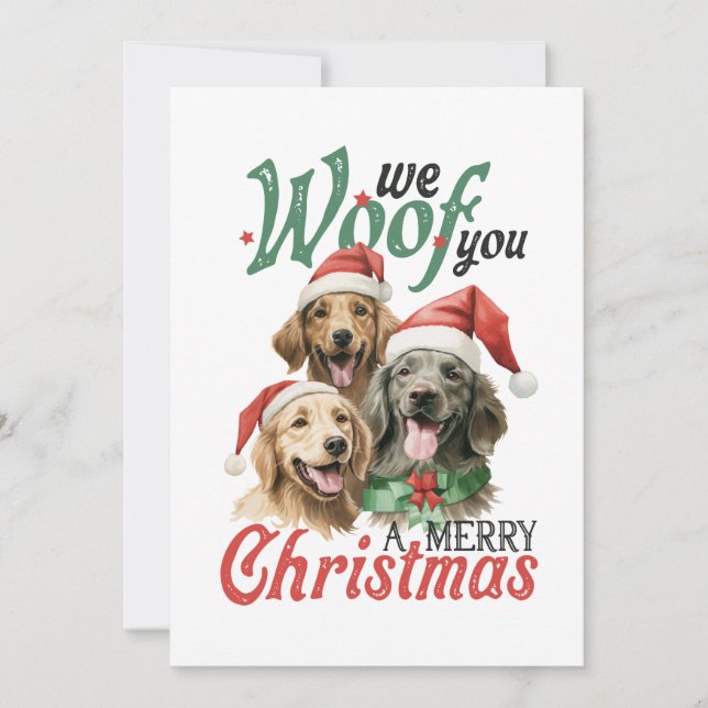 Convite Xmas Gift Woof Felry Natal (Frente)