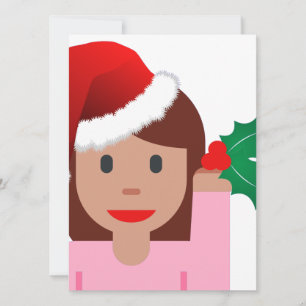 Convite xmas information girl emoji