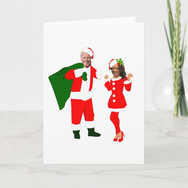 Convite xmas joe biden santa kamala harris (Frente)