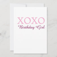 Xoxo aniversária nome rosa mauve simples amor