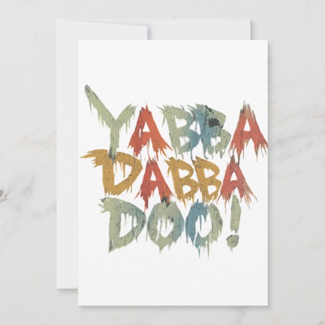 Convite Yabba dabba doo! (Frente)