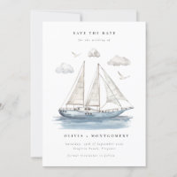 Yacht de Navegação por Aquarela Moderna Elegante