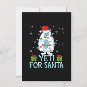 Convite Yati Para Papais noeis Xmas Lights Yeti Natal