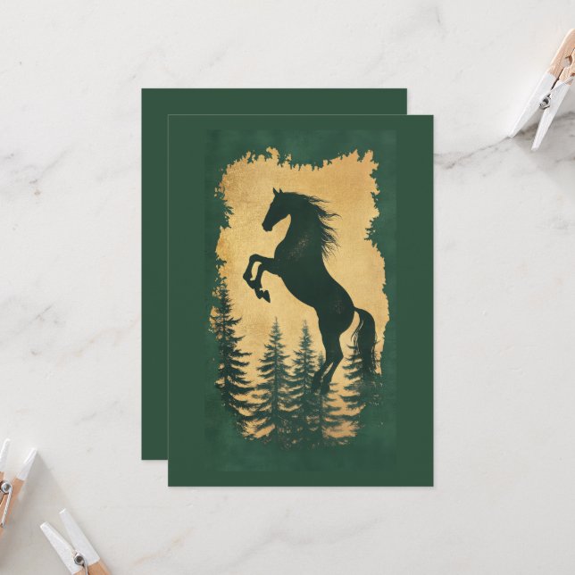 Convite Year of the Horse 2026 Invitation (Personalize) (Frente/Verso In Situ)