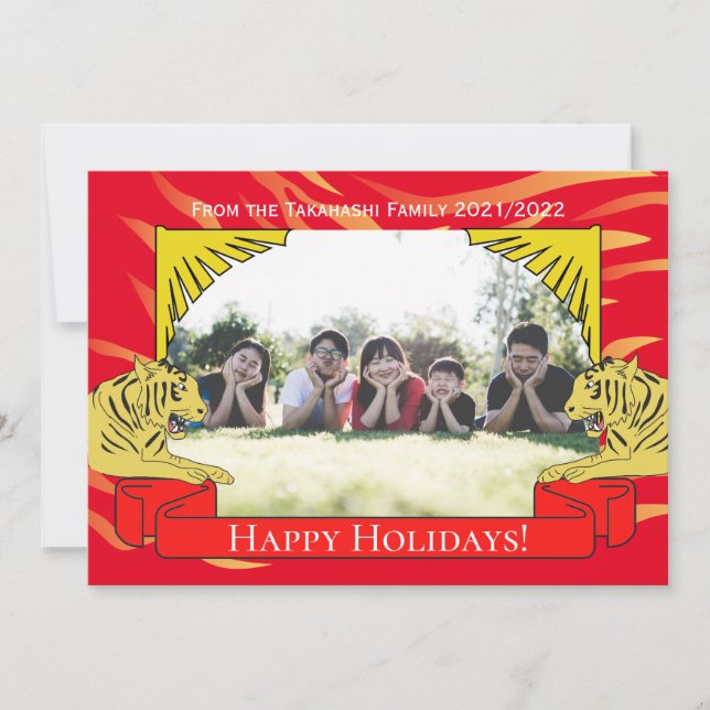 Convite Year of the Tiger New Year Card (Frente)