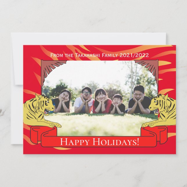 Convite Year of the Tiger New Year Card (Frente)