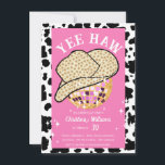 Convite Yee Haw Pink Cowgirl Disco Rodeo aniversário de 30<br><div class="desc">Reúna seus cowboys e cowboys para uma festa de aniversário de temas ocidentais. Chapéu estrelado de cowboy moderno e convite de aniversário personalizável para qualquer idade em cor rosa.</div>