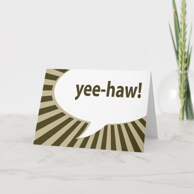Convite "Yee-Hw"! : bolha de fala em banda desenhada (Frente)