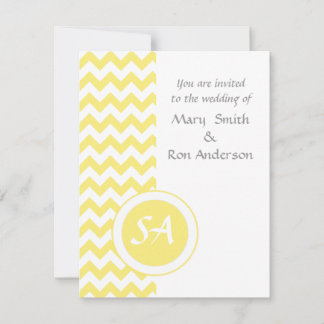 Convite Yellow Chevron Zigzag
