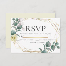 Convite Yellow e Blush Peony Magnolia Weding RSVP