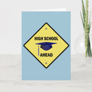 Convite Yellow Highway Sign High School Ahead