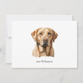 Convite Yellow Labrador Retriever Note Card