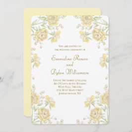 Convite Yellow Rose Wedding