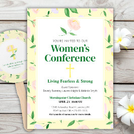 Convite Yellow Spring Floral Women's Conference Invitation