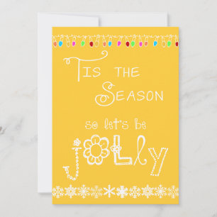 Convite Yellow Tis the Season Holiday Party
