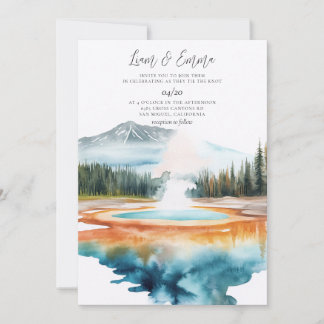 Convite YELLOWSTONE NATIONAL PARK Wedding Invitation