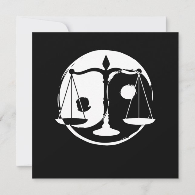 Convite Yin Yang Harmony Lawyer Libra Zodiac Sinal Zen Gif (Frente)