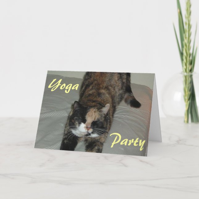 Convite Yoga Cat (Frente)