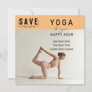 Convite Yoga é a minha mulher feliz posando yoga