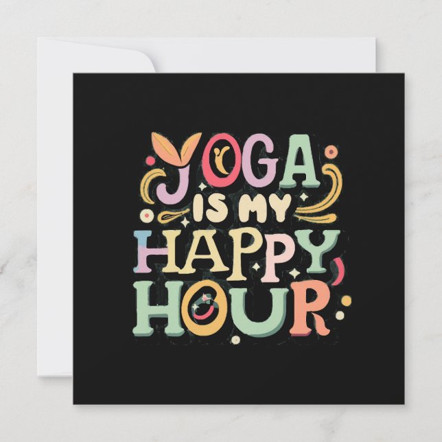 Convite Yoga É Minha Hora Feliz (Frente)