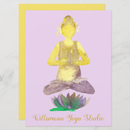 Convite Yoga Lotus Pose Business