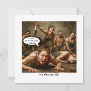 Convite Yoga quente no inferno.