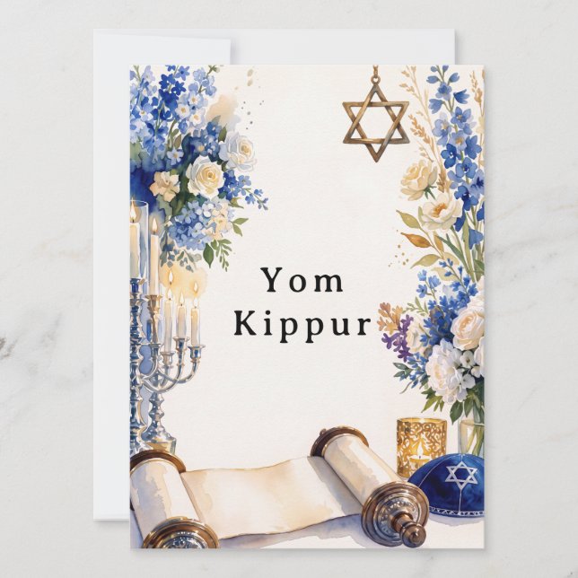 Convite Yom Kipur judaico (Frente)