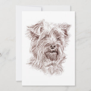 Convite Yorkshire Terrier Drawing
