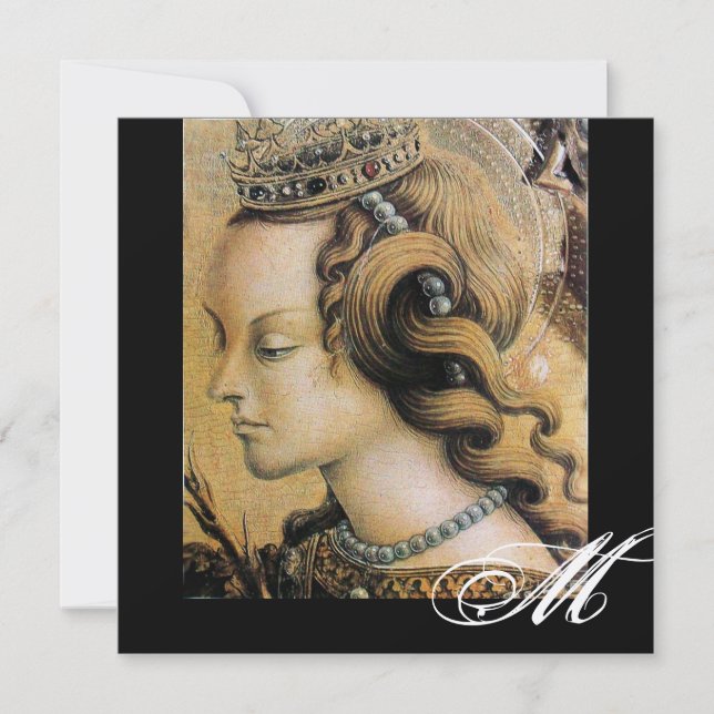 Convite YOUNG PRINCESS SWEET 16 FESTA Monograma Dourado (Frente)