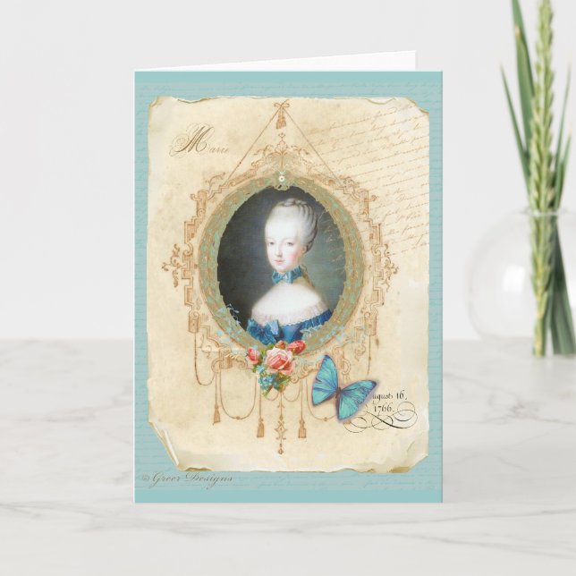 Convite Young Queen Marie Antoinette Card Invitation (Frente)