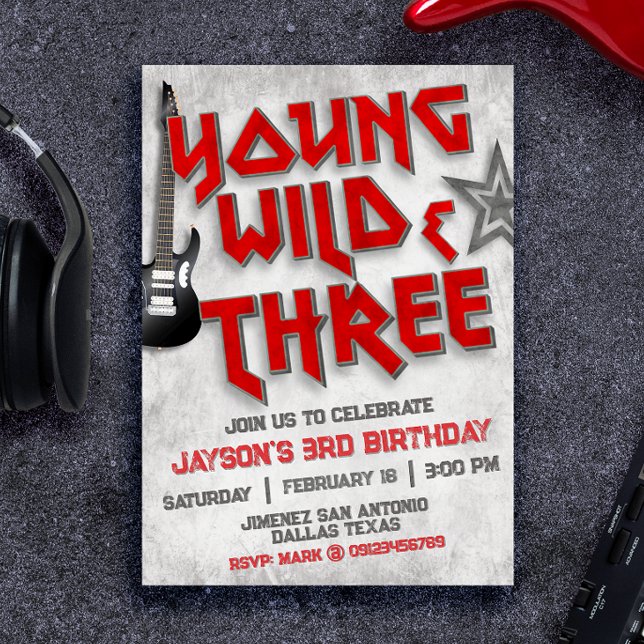 Convite Young Wild e Three Rock (Young Wild and Three Rock Invitation)