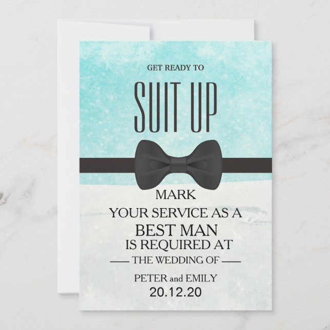 Convite Your Service as a Best Man Invitation (Frente)