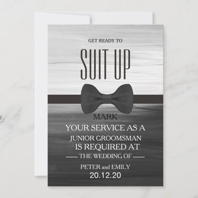 Convite Your Service as a Groomsman Invitation (Frente)