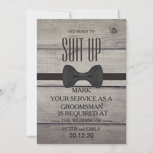 Convite Your Service as a Groomsman Invitation (Frente)