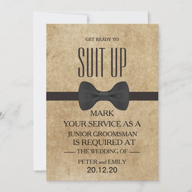 Convite Your Service as a Groomsman Invitation (Frente)