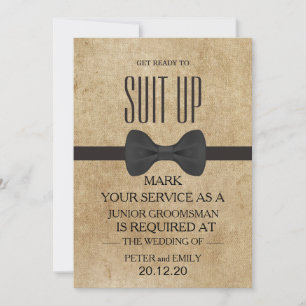 Convite Your Service as a Groomsman Invitation