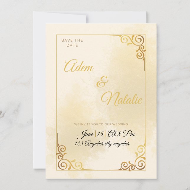 Convite Your wedding's card (Frente)